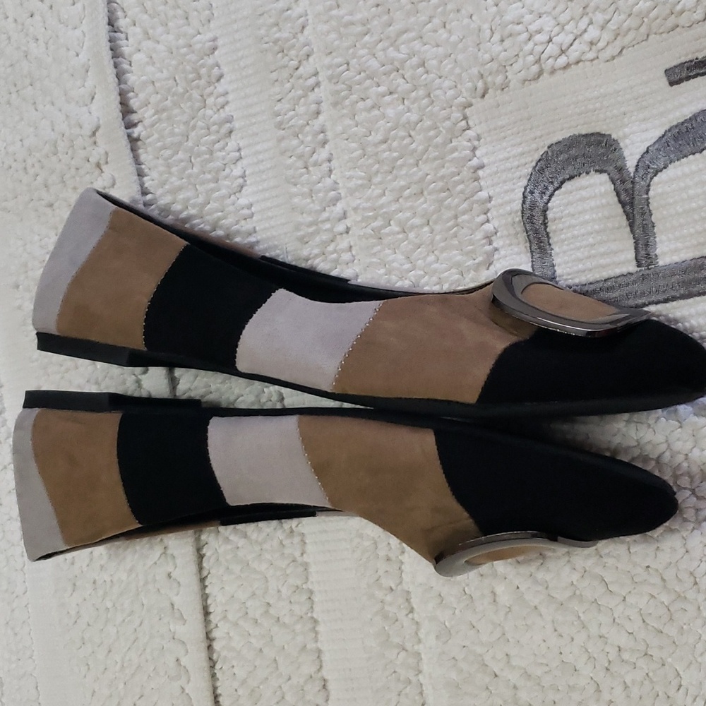 PIERRE DUMAS STRIPED FLAT W/ BUCKLE - Picture 7 of 9